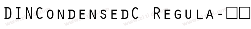 DINCondensedC Regula字体转换